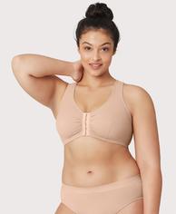 Front Close Comfort Bra Beige