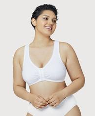 Front Close Comfort Bra White
